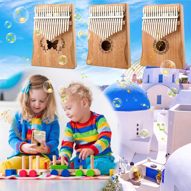 Xihbxyly Ofertas de Liquidación de Open Box Mini Kalimba 17 Teclas, Exquisito Piano de Pulgar para Dedo, Marimba, Buen Accesorio Musical