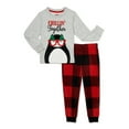 thumbnail image 4 of Holiday Time Toddler Matching Family Pajamas Penguin Top and Pants Set, 2-Piece, Sizes 2T-5T, 4 of 4