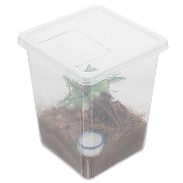 KAKOWELY spider cage 1 Set Of Jumping Spider Feeding Box Spider Cage Plastic Spider Pet Box Pet Breeding Box Spider Pet Box Transparent Reptile Breeding Box