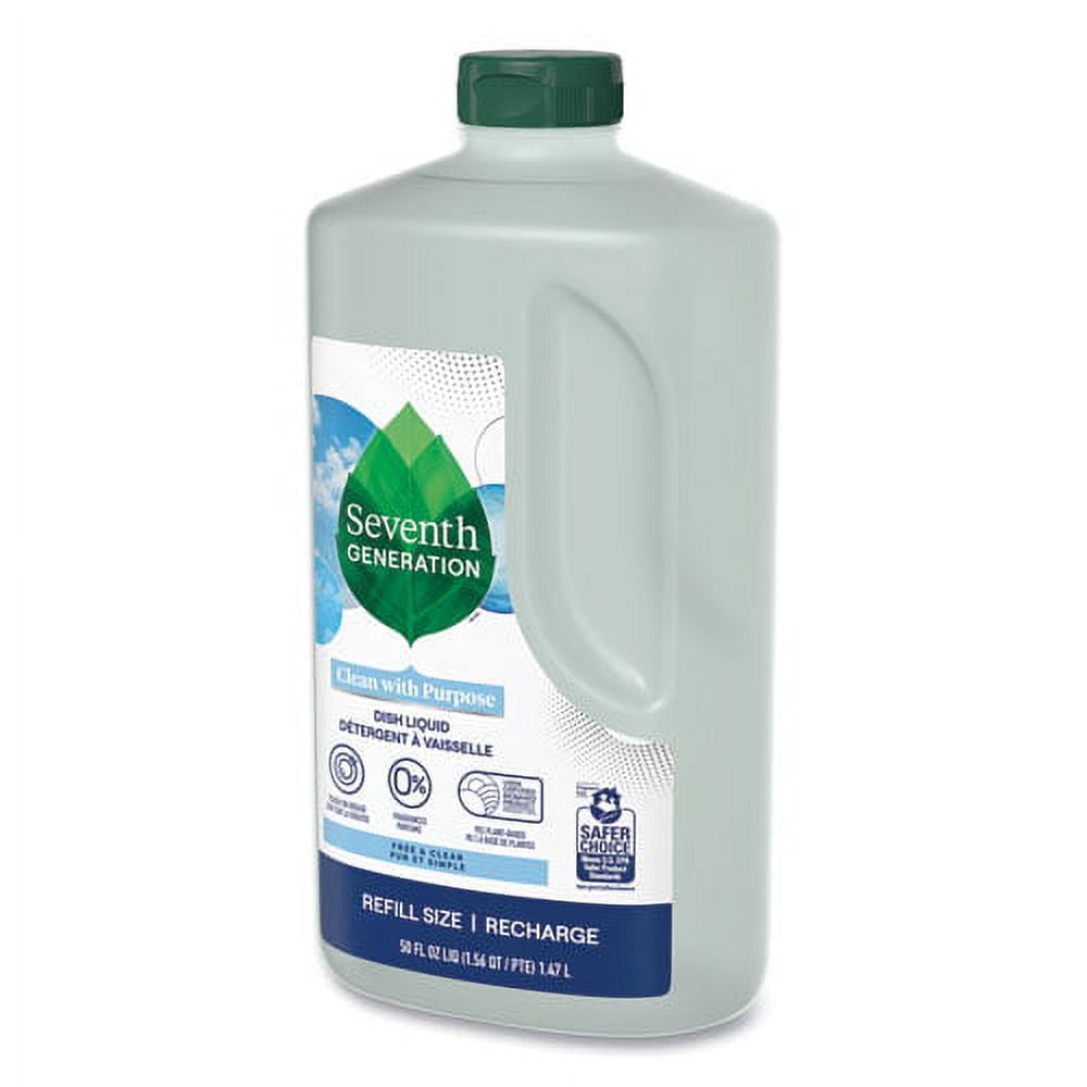 natural dishwashing liquid, free and clear, 50 oz bottle, 3/carton | Bundle of 2 Cartons