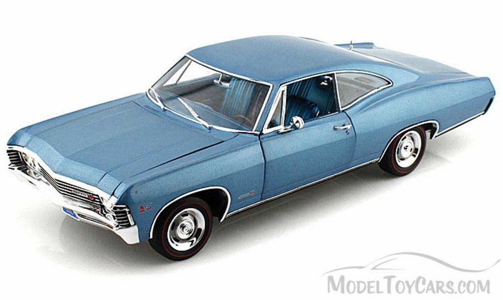 1967 Chevy Impala SS 427, Nantucket Blue - Auto World ERTL AMM999 - 1/18  scale Diecast Model Toy Car