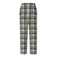 thumbnail image 6 of Fabrcox Plaid Men's Flannel Pj Pants M-Xxl Xxxl Straight Leg Pj Bottoms with Pockets Winter Warm Casual Drawstring Sleepwear Pants Navy 3XL, 6 of 6