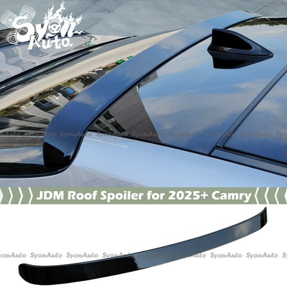 FITS 2025  TOYOTA CAMRY GLOSS BLACK JDM STYLE REAR ROOF SPOILER WINDOW VISOR LID