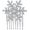 1_Clear Silver-Tone, variant on Christmas Winter Party Headpiece Accessory Snowflake Hair Side Comb for Women Iridescent AB -Tone