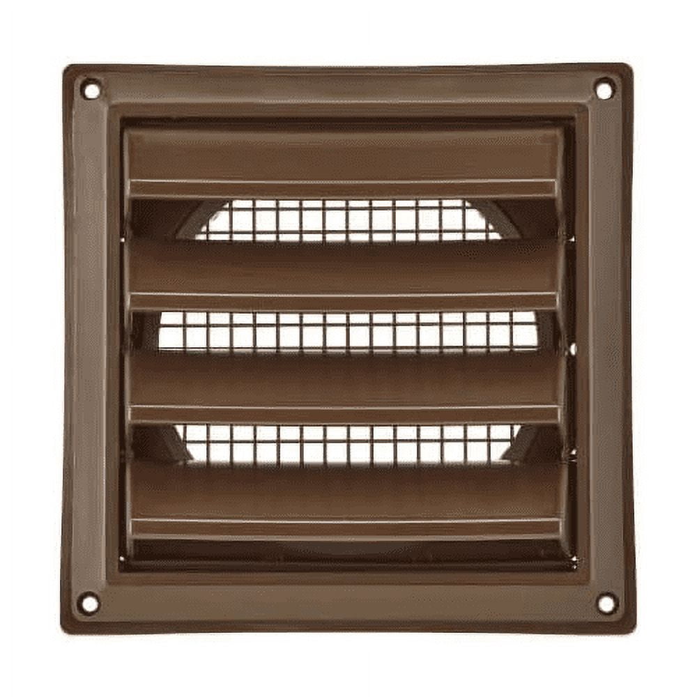 Dryer Air Intake Vent, Louver, Brown Plastic, 4", Lambro, 604B