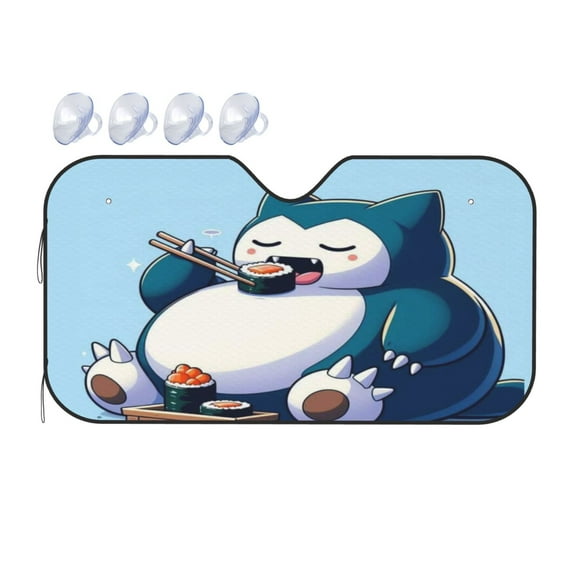Snorlax Car Windshield Sun Shade Sunshade for Car Window Car Sun Shade Windshield for Front Window Summer Sunshade for Car Window Shades S
