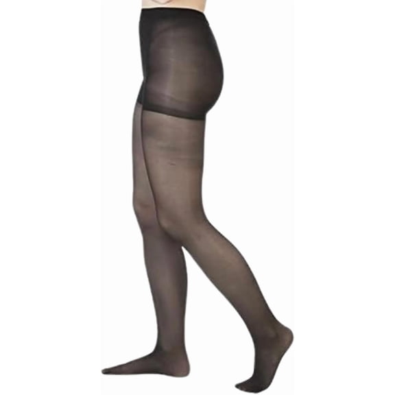 Allegro 8-15 mmHg Essential 83 Sheer Support Pantyhose (Black) Petite
