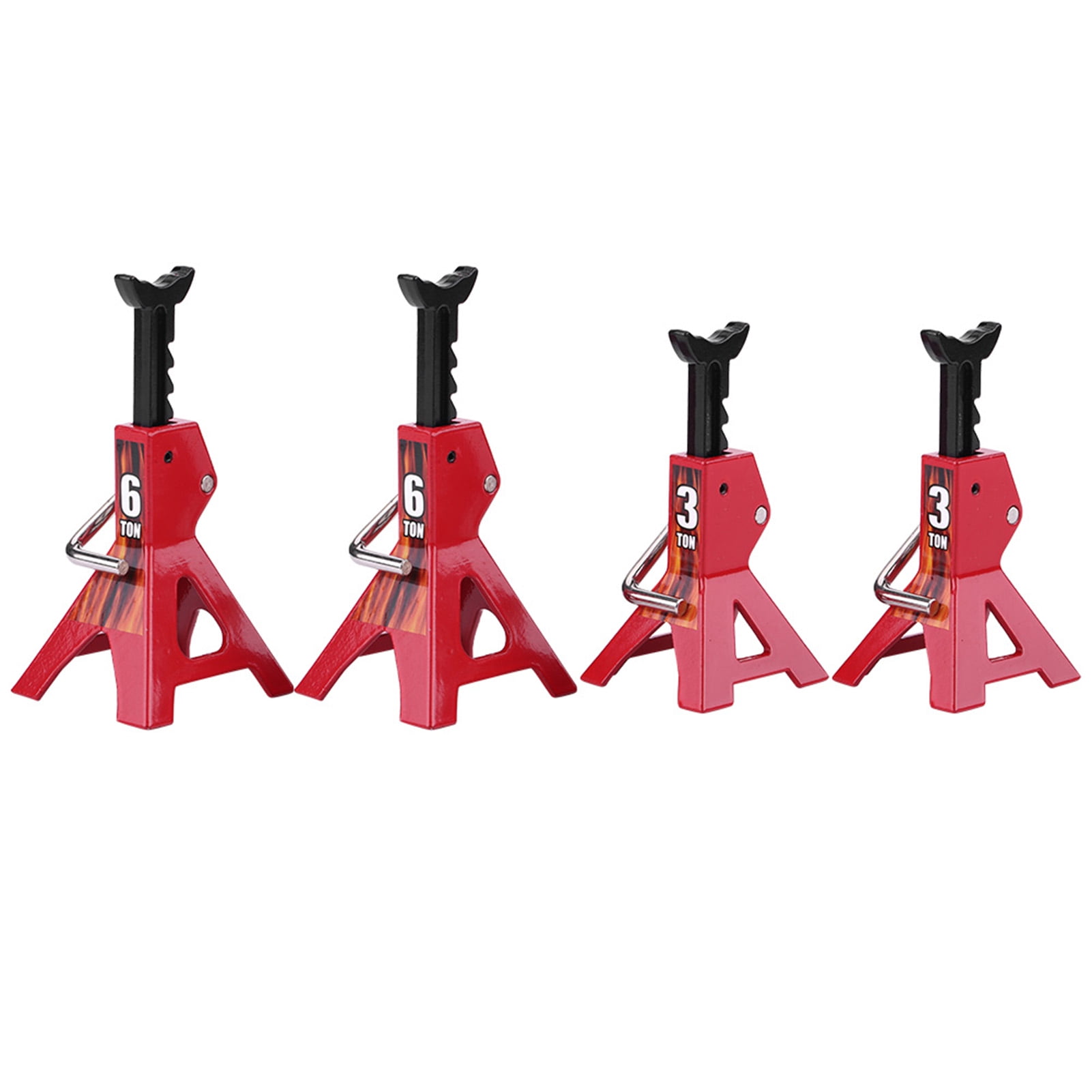 Mavis Laven 6 Ton Jack Stand,Metal 6 Ton 3 Ton Simulation Jack Stands for D90 Axial Wraith SCX10 1/10 RC Crawler Car, RC Lifting Jack