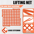 thumbnail image 3 of Lifting Net 3.28 X 3.28 Ft, Lifting Net Straps for Hoist 661lbs Load Capacity, Nylon Sling Hoisting Net 10CM Square Hole, 3 of 6