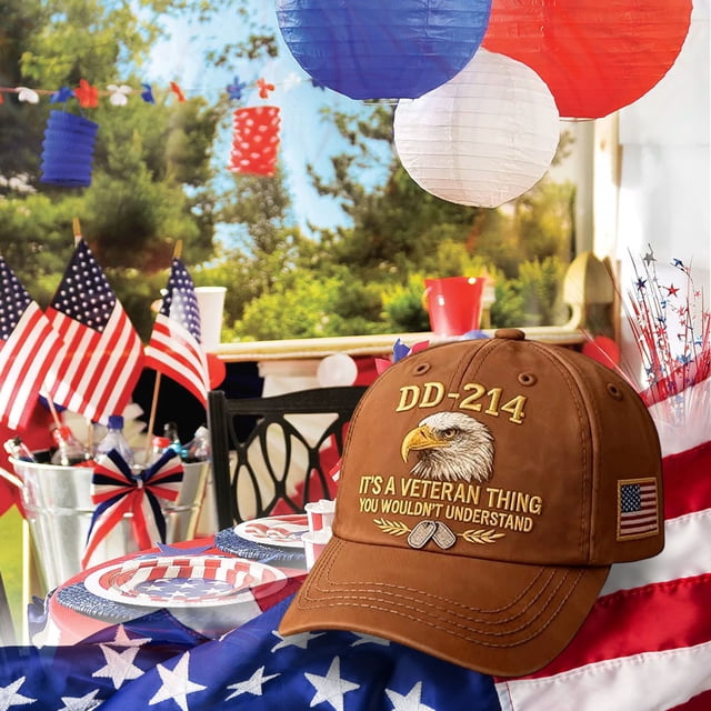 Sombrero Gorra de béisbol de servicio militar para hombre, regalo patriótico del Día de los Veteranos para soldados retirados, color marrón café (1 unidad) JASKFLY