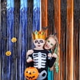 thumbnail image 2 of Halloween rain screen home bedroom living room dormitory party background1mx3mOrange black, 2 of 5
