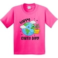 thumbnail image 3 of Inktastic Happy Earth Day Cute Smiling Planet Earth with Tree Youth T-Shirt, 3 of 5