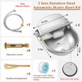 thumbnail image 3 of Automatic Animal Drinking Water Bowl with Float Valve Stainless Steel Dispenser Kit, 3 of 4