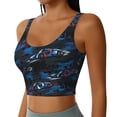 thumbnail image 2 of Naloa Blue Sports Car Sports Bras for Women, High Support Bra with Removable Pads, Comfortable - Small, 2 of 9