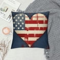 thumbnail image 2 of Heduofu Patriotic American Flag Decorative Throw Pillow Cover, America Porch Outdoor Home Decor Freedom Polka Dots Cushion Case White, 2 of 5