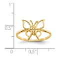 thumbnail image 4 of 14K Yellow Gold Ring Band Themed Polished Butterfly, 4 of 5