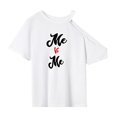 thumbnail image 1 of Camiseta básica para mujer, camiseta de moda con cuello redondo para vacaciones en la calle, para mujer M, 1 of 7