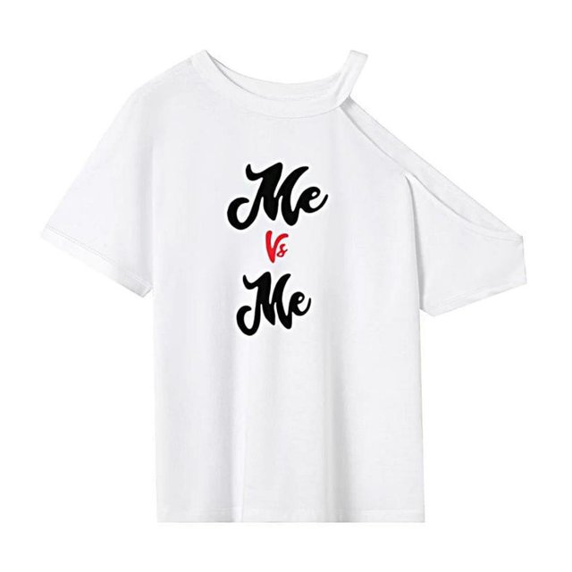 Camiseta básica para mujer, camiseta de moda con cuello redondo para vacaciones en la calle, para mujer M