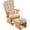 Honey, variant on Anti-Pinch Hand Glider Chair for Nursery with Ottoman, Resistant Rubber Wood Glider Rocking Chair Sets for Nursing, Relaxing, Living Room, Bedroom, Rustic Brown