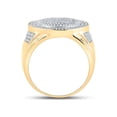 thumbnail image 4 of 10kt Yellow Gold Mens Round Diamond Circle Ring 7/8 Cttw, 4 of 4