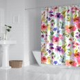 thumbnail image 3 of Waterproof Pioneer Shower Curtain 84x72 Inch Polyester Unique Colorful Floral Shower Curtain for Bathroom Hotel Home Decor with 12 Plastic Hooks, 3 of 5