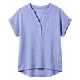 thumbnail image 5 of Womens Linen Tops Cotton Boho Tops Summer Tops Women Loose Fit Tee Shirt Women Cotton Linen Shirts For Women Solid Color Work Blouses Gauze Shirts Linen Long Sleeve Shirt Women, 5 of 9