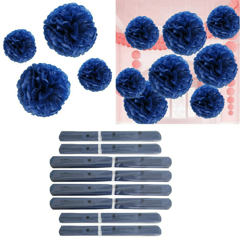 18PCS Royal Blue Tissue Paper Pom Poms Navy Party Decorations – If you say  i do