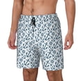 thumbnail image 2 of Haiem Nautical Theme Anchors Mens Swim Trunks with Compression Liner 2 in 1 Swimming Shorts Stretch Swimwear Quick Dry,Board Shorts-Large, 2 of 9
