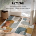 thumbnail image 6 of Mid Century Geometric Area Rug, Abstract Boho Pattern Indoor Carpet, Washable Non Slip Low Pile Soft Thin Rug for Living Room Bedroom Home Decor Mat 5x6ft, 6 of 8