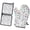 Pioneer Flower Floral-2, variant on Pioneer Flower Floral Print Pattern 2-Pack Oven Mitts Set, Heat Resistant Kitchen Gloves, 7.7" X 12"
