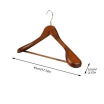 HHGBAD High-Grade Wooden Coat Hangers, Wide Shoulder Design, Solid Wood Construction, Ideal for Clothing, Perfect for Stores and Hotels, Vintage Style, Space-Saving Solution