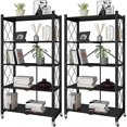thumbnail image 5 of 2PK XL 5 Tier Metal Rack Free Standing Shelving Unit Heavy Duty Storage W/ Wheel, 5 of 20