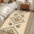 thumbnail image 4 of 3'x5' Area Rugs, Beige Khaki Boho Indoor Outdoor Area Rug for Living Room Bedroom, Vintage Ethnic Tribe Abstract Art Retro Washable Bathroom Rugs Kitchen Floor Carpet Mats Home Decor Aesthetic, 4 of 8