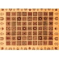 thumbnail image 1 of Ahgly Company Indoor Rectangle Abstract Orange Modern Area Rugs, 7' x 10', 1 of 4