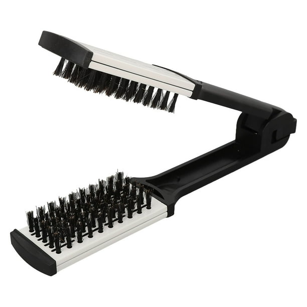 Peine De Doble Cepillo Para Alisar El Cabello, Transpirabilidad Hueca Para Evitar La Abrazadera Estática Cepillo Para El Cabello Resistente Al Calor Con Mango Ergonómico Para El EOTVIA Double Sided Clamp Hair Brush