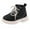 Black, variant on WEIYLL Boys Girls Shoes Children Ankle Zip Short Boots Bootie Black Baby Casual Footwear 18-24 Months