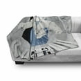 thumbnail image 3 of Outer Space Soft Flannel Fleece Throw Blanket, Astronaut Inside Spaceship Cosmic Journey Celestial World Universe Theme, Cozy Plush for Indoor and Outdoor Use, 50" x 60", White and Blue, by Ambesonne, 3 of 6