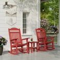 thumbnail image 2 of Wildridge Heritage Traditional Rocking Chair, Cardinal Red - Outdoor Weather Resistant HDPE Rocking Chair for Patio, Deck, Fire Pit, 2 of 4