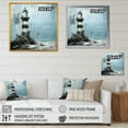 thumbnail image 4 of Designart "Enigmatic Azure And Onyx Beacon" Coastal Floater Framed Wall Art Prints, 4 of 5