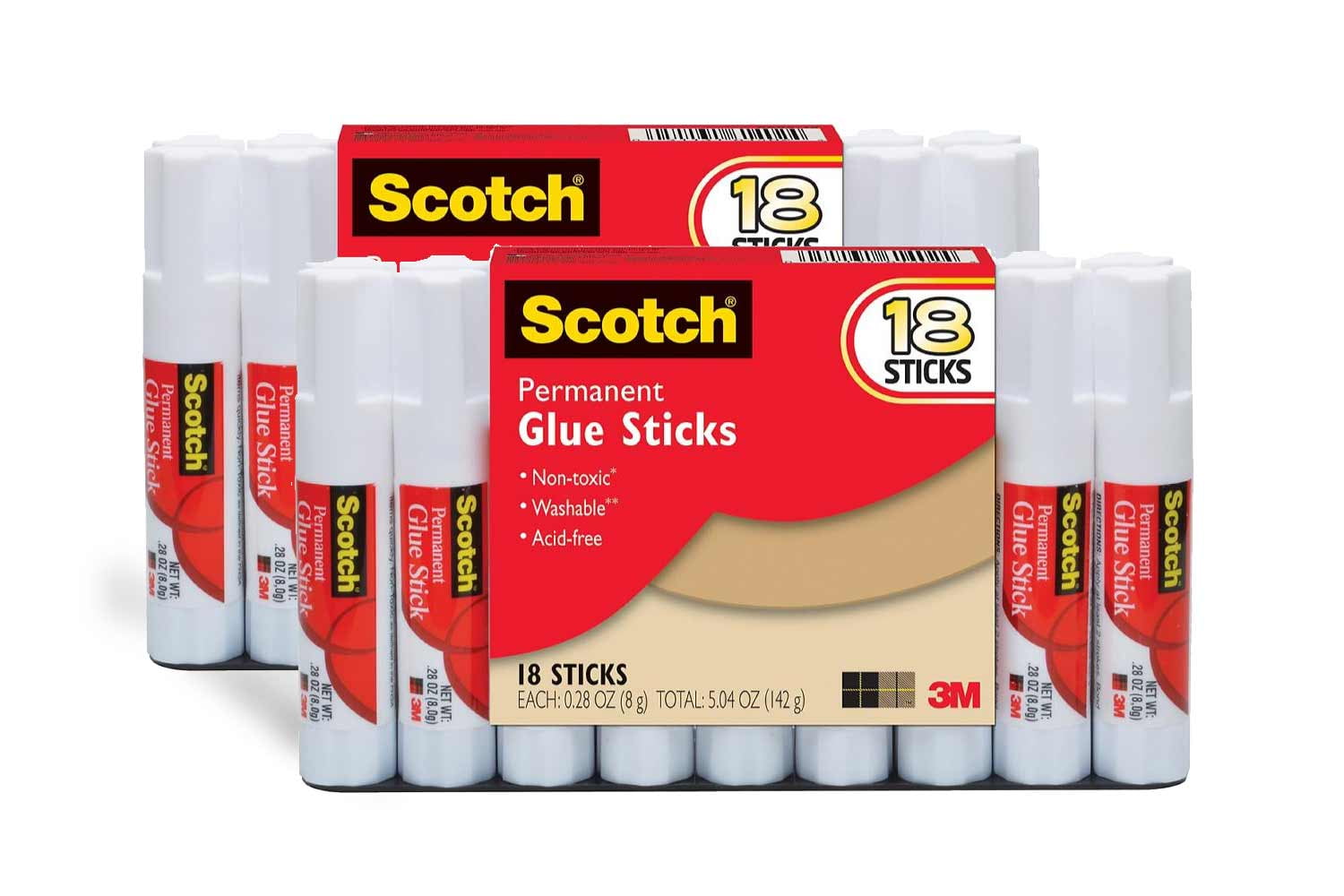 Scotch Permanent Glue Stick, 36 pk./56 oz.