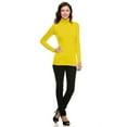 thumbnail image 3 of Vivian's Fashions Top - Turtle Neck Top (Yellow, X-Large), 3 of 3