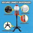 thumbnail image 3 of 15” Gumball Machine with Stand and Coin Bank - Bubble Gum Machine Candy Dispenser Vending Machine with Glass Globe and Metal Base - Vintage Style Gum Ball Machine by Great Northern Popcorn (Red), 3 of 11