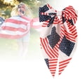 thumbnail image 3 of Fabric Bow Style Decorative Hair Barrettes, Patriotic Star and Stripe Print Hair Clips, Secure Hold Hair Accessories for Holiday and Casual Wear, 11.8 * 6.3 * 0.4 Inch, 3 of 4