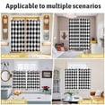 thumbnail image 6 of Black and White Plaid Kitchen Curtains 84 Inch Length, Farmhouse Checkered Buffalo Grommet Top Bedroom Living Room Curtains, Light Filtering Cafe Curtain Drapes 2 Panels Set 84''x84'', 6 of 9