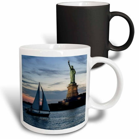 

3dRose Sailing by the Statue of Liberty Magic Transforming Mug 11oz