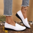 thumbnail image 4 of EKVAHL Women's Orthopedic Slip‑On Loafers, Breathable Soft Mesh Upper Casual Flats, Wide Width Comfort Dress Loafers White, 4 of 5