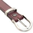 thumbnail image 3 of 1 1/2" Burgundy Latigo Leather Belt Decorative Stitching Buckle Set, 3 of 4