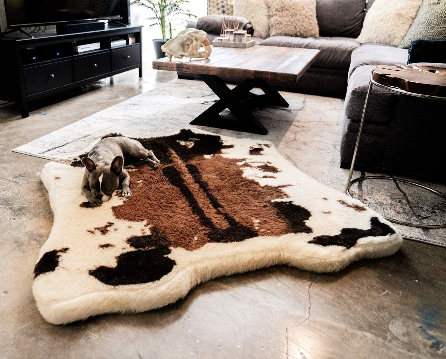 PAW BRANDS PupRug Animal Print Memory Foam Dog Bed