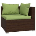 thumbnail image 2 of vidaXL 5 Piece Garden Lounge Set with Cushions Poly Rattan Brown, 2 of 4