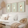 thumbnail image 2 of Set of 3 Unframed Silly Goose Wall Art, Blue Stripes Cowboy Bow Bandana Goose Posters, Minimalist Animal Bedroom Canvas Painting Wall Decor, 2 of 4